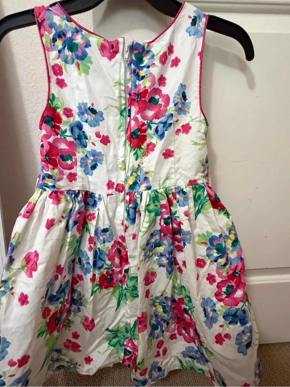 White Floral Sundress with Pink & Blue Blooms: The Children’s Place girls dress